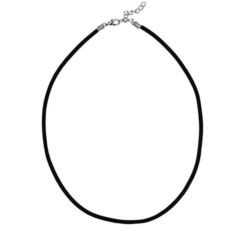 Verstellbare Schwarze Satinkordel 20 "Oder 18" Silberne Schlangenkette Verstellbare Schwarze Satinkordel 20 "Oder 18" Silberne Schlangenkette von icybluesaccessories