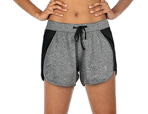 icyzone Damen Laufshorts Sport Hose Kurze Yoga Fitness Gym Shorts (S, Charcoal) von icyzone