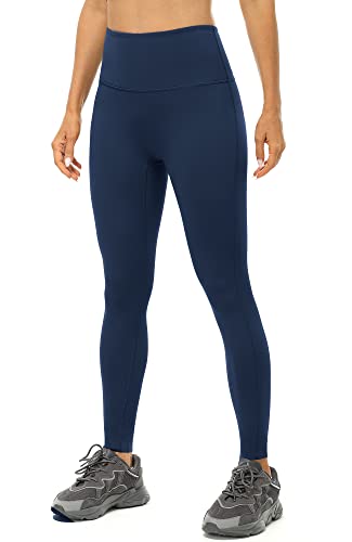 icyzone Damen Sport Leggings Hohe Taille Yoga Leggins Sporthose Fitness Gym Hose (S, True Navy) von icyzone