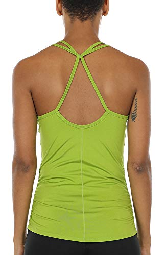 icyzone Damen Sport Yoga Tank Top - Fitness Gym Ärmelloses Shirt Trainings Top (M, Oasis) von icyzone