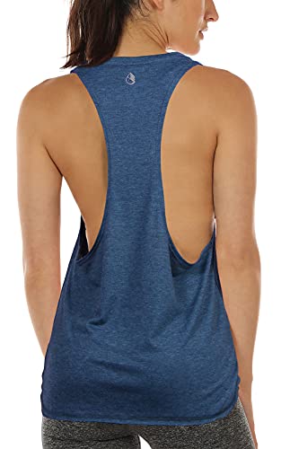 icyzone Sport Tank Top Damen Locker - Yoga Fitness Shirt atmungsaktive Sport Tops (XS, Denim) von icyzone