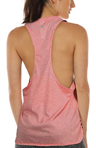 icyzone Sport Tank Top Damen Locker - Yoga Fitness Shirt atmungsaktive Sport Tops (L, Pale Blush) von icyzone