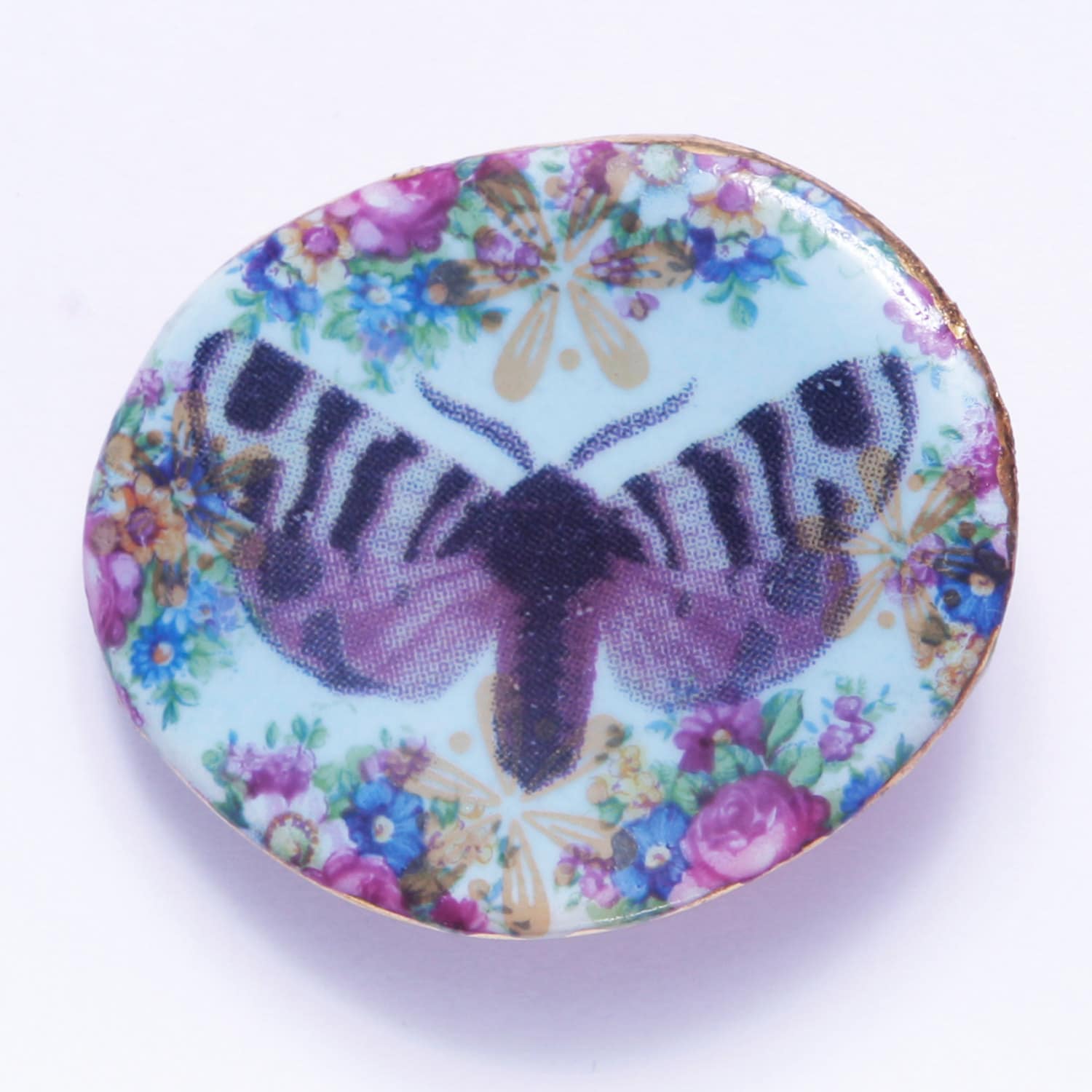 Schmetterling Pin Brosche Studio Limoges Porzellan Handmade Blaue Blumen Schmetterling Pin Brosche Studio Limoges Porzellan Handmade Blaue Blumen von idale