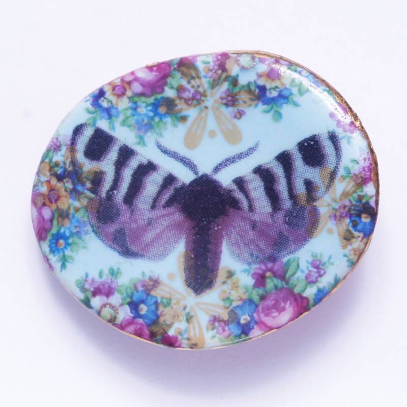 Schmetterling Pin Brosche Studio Limoges Porzellan Handmade Blaue Blumen Schmetterling Pin Brosche Studio Limoges Porzellan Handmade Blaue Blumen von idale