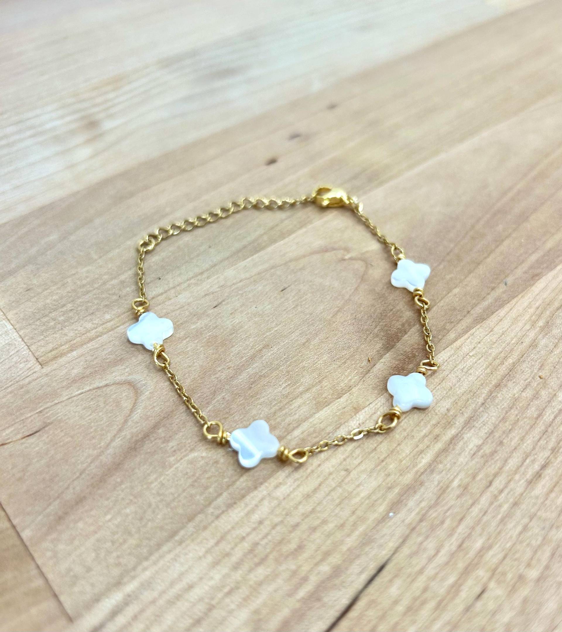 Klee Armband Mit Vier Blättern/Gold Handmade von idealsimplicity