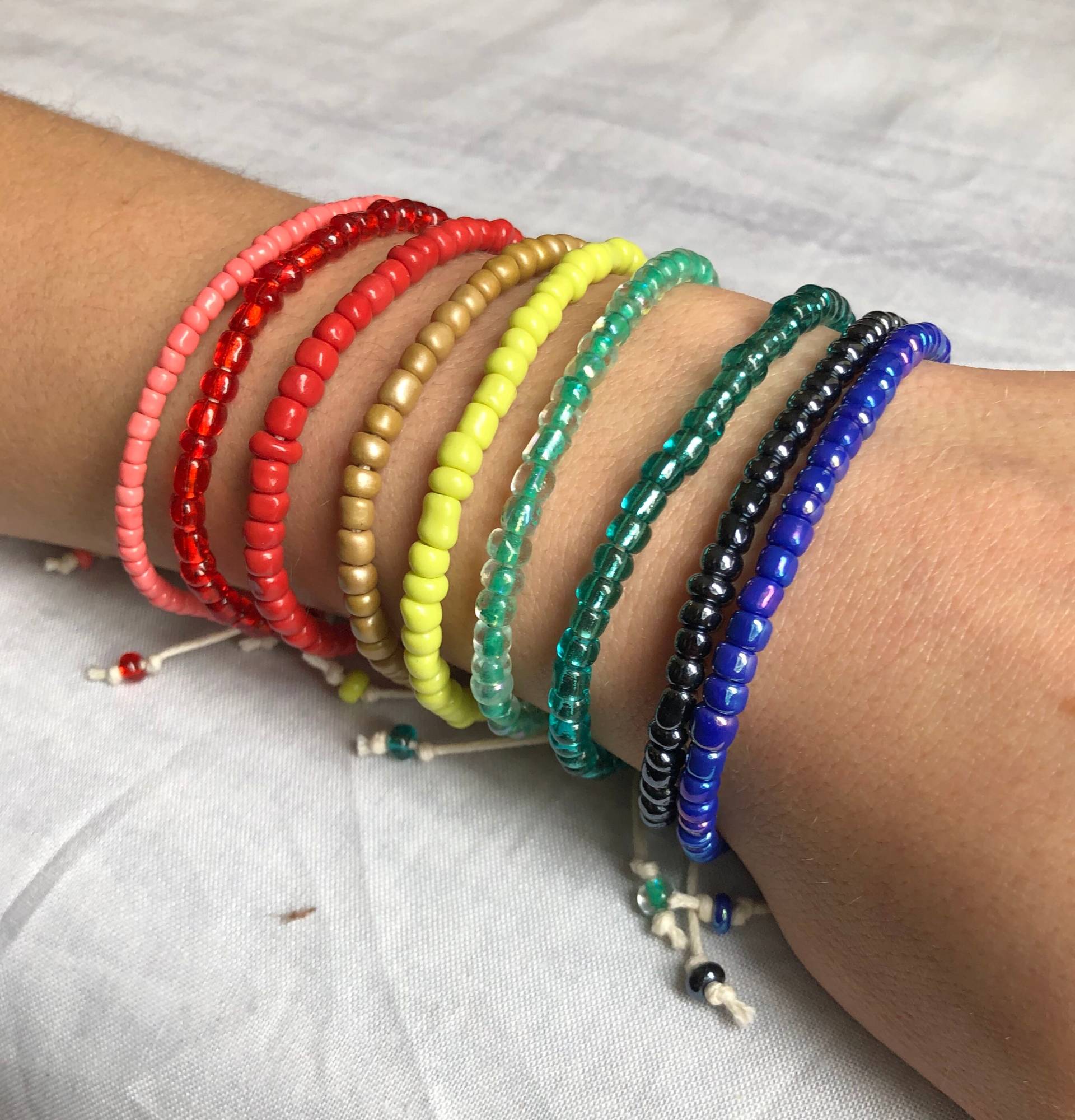 Verstellbares Perlenkordel Armband/Handgemachtes Boho Kordel Verstellbares Perlenkordel Armband/Handgemachtes Boho Kordel von idealsimplicity