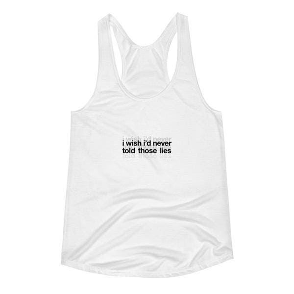 Ich Wünsche, Dass Ich Nie Gesagt, Diese Liegt Emo Minimal Aussage Grafik Tanktop Ich Wünsche, Dass Ich Nie Gesagt, Diese Liegt Emo Minimal Aussage Grafik Tanktop von ideasinthings