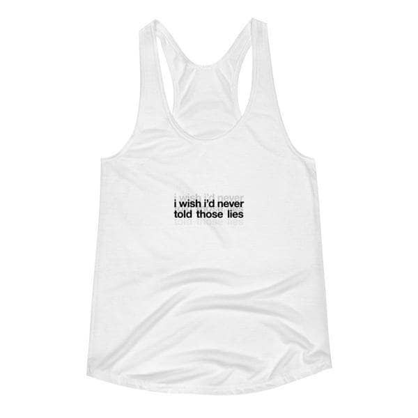 Ich Wünsche, Dass Ich Nie Gesagt, Diese Liegt Emo Minimal Aussage Grafik Tanktop Ich Wünsche, Dass Ich Nie Gesagt, Diese Liegt Emo Minimal Aussage Grafik Tanktop von ideasinthings