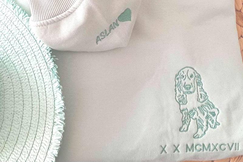 Individuell Besticktes Haustier-Sweatshirt Und Hoodie, Benutzerdefinierter Benutzerdefinierte Stickerei Mit Personalisiertem Text, Personalisiertes Individuell Besticktes Haustier-Sweatshirt Und Hoodie, Benutzerdefinierter Benutzerdefinierte Stickerei Mit Personalisiertem Text, Personalisiertes von ifitssticky