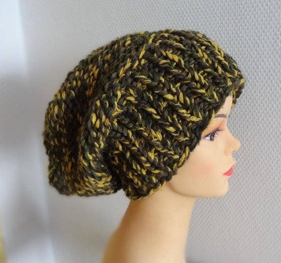 Sacking Stricken Winterhut - Herbst Zubehör Slouchy Mütze Hut Übergroße Chunky Männer Klobig Hut-Männer Wintermütze von ifonkaa