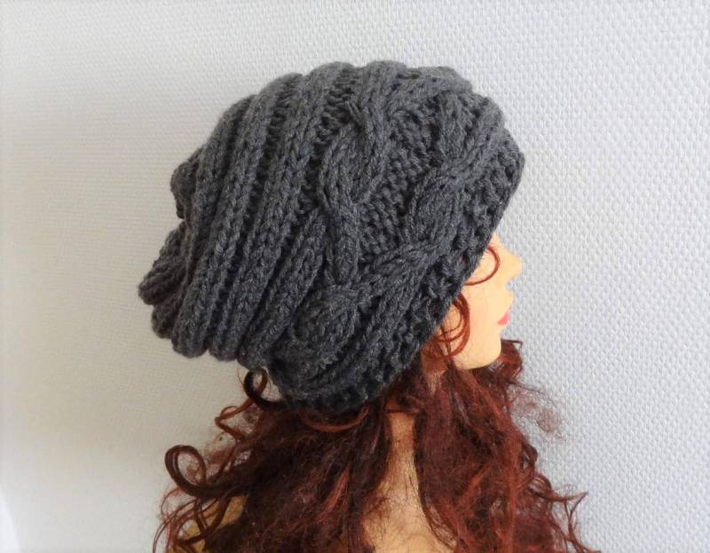 Slouchy Gestrickte Hut Große Unisex Stricken Slouchy Beanie Männer Chunky Winter Zubehör Übergroße Farben Frauen von ifonkaa