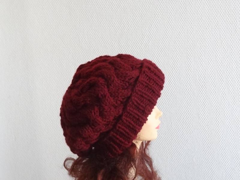 Slouchy Hut Damenmütze Oversized Beanie Super Slouchy Strick Zopfmütze Große Männer Chunky Unisex Oversized Wintermütze Colours von ifonkaa