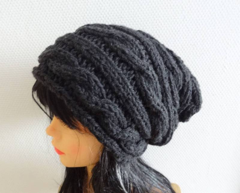 Slouchy Strickmütze Große Unisex-Mütze Strick Mütze Herren Große Chunky Knit Winter Accessoires Oversized Hut Colors von ifonkaa