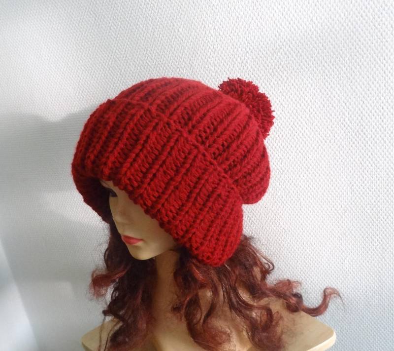 Super Slouchy Beanie Big Baggy Hut Mit Bommel Damen - Große Herren Oversized Winter Schwarz Colours von ifonkaa