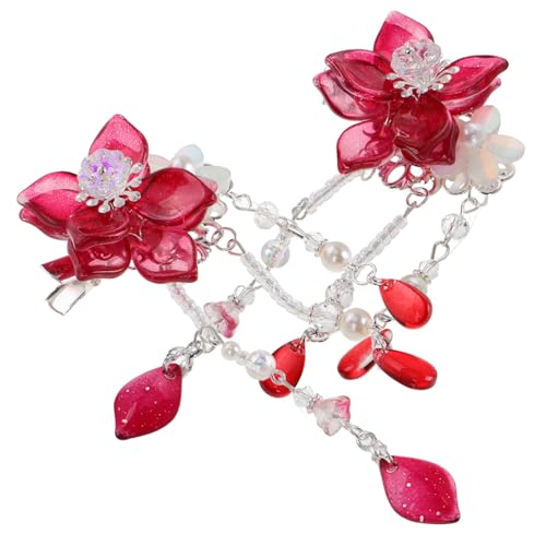 ifundom Blumen Haarspangen Für Junge Mädchen Han Chinesische Kleidung Kopfbedeckung Haarschmuck Haarnadeln Für Party Und Alltag von ifundom
