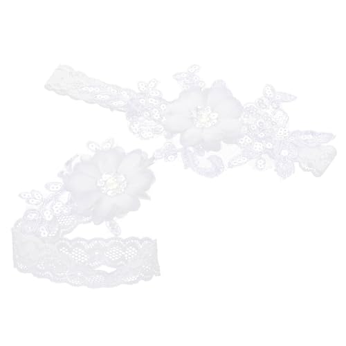 ifundom 1 Paar Braut Hochzeit Strumpfband Vintage Strumpfband Spitze Hochzeit Strumpfband Lady Strumpfband Brautstrumpfgürtel Strumpfband Aus Kristallspitze Knöchel Blumen Weiß von ifundom