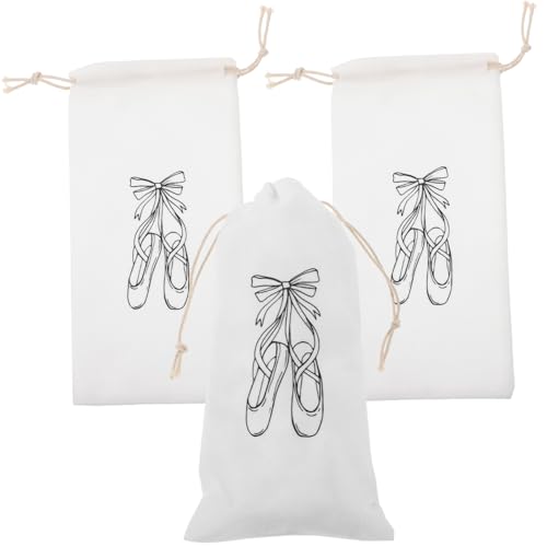 ifundom 3stücke Ballettschuhtasche Mit Kordelzug Für Damen Und Mädchen Leicht Und Waschbar Zur Aufbewahrung Und Sicherung Von Ballettschuhen Ballett-schuhaufbewahrungsbeutel von ifundom