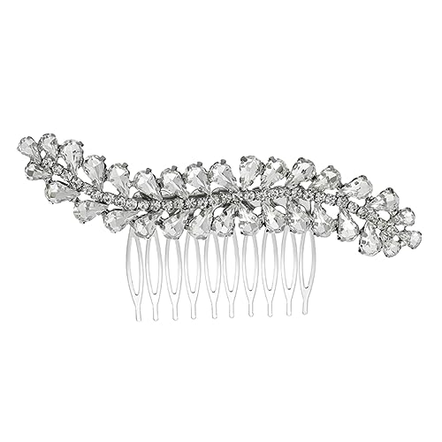 ifundom 1 Stk Kamm Frauen Party Dressup Frauen Eleganter Haarschmuck Haarspangen Mit Strass-blättern Kopfbedeckung Für Damen Blatt Hochzeit Haarnadel Stirnband Braut Kleid Legierung von ifundom