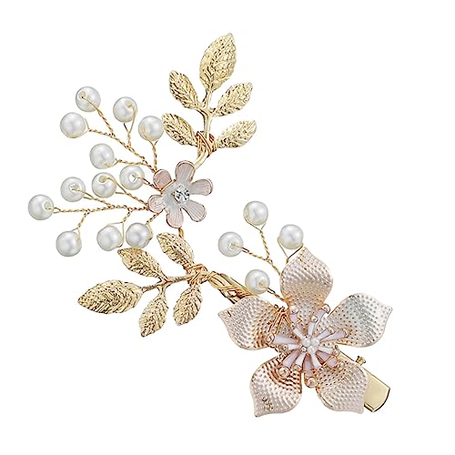 ifundom 1stk Haarnadel Blumenhaarspangen Für Frauen Haaraufsätze Für Damen Blumen-haarspangen Diademe Für Frauen Haarbrosche Hochzeit Haarschmuck Perlenclip Legierung Braut Kleid von ifundom