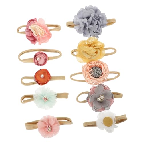 ifundom 10 Stück Haarbänder Haar Accessoires Blumen Stirnband Stirnband Stirnbänder Für Babys Neugeborenen Stirnbänder Haarblumen Stirnbänder Blumen Mädchen Stirnband von ifundom