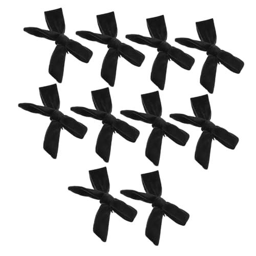 ifundom 10 Stück Schleife Haarnadel Klein Haarklammern Für Babys Weiß Spitzenschleife Schleife Haarspange Haarspangen Für Babys Winzig Bogen Fälschung Tragen Goldener Samt Black von ifundom