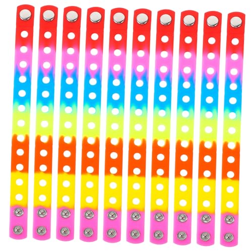ifundom 10 Stück Silikonarmbänder Teiliges Elastische Sportarmbänder für Herren Armbänder für Partys und Freizeitgestaltung Langlebig von ifundom