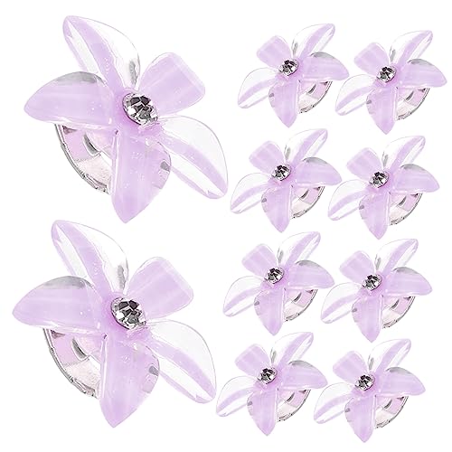 ifundom 10st Strass-haarspange Für Kinder Strass-blumen-haarspangen Kieferklemme Mini-haarbacken Blumenclips Für Das Haar Haarperlen Violett Strasssteine Braut Kleine Blumen Südkorea von ifundom