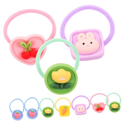 ifundom 10stücke Mädchen Haargummis Mit Obst Blumen Und Tieren Elastische Haarbänder Für Kleinkinder Süße Haarschmuck-accessoires Für Feste Und Partys von ifundom