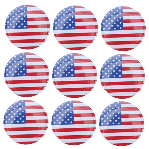 ifundom 10St Flaggenabzeichen celebrations feierstahl idependens day holiday decor us flag Metallabzeichen patriotische Anstecknadel Passen Brosche Vereinigte Staaten Brustgurt schmücken von ifundom