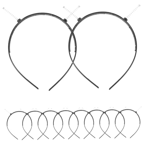 ifundom 10stücke Halb-finished Zähnchen Haarreifen Für -projekte Rutschfeste Kopfband Für Konzerte Und Partys Bequem Und Langlebig Für Frauen von ifundom