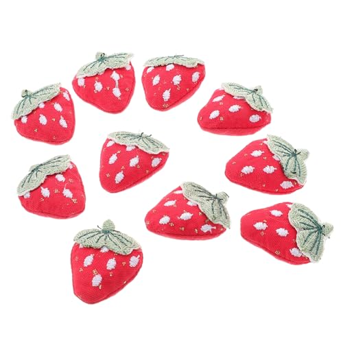 ifundom 10stücke Süße Erdbeer-haarspangen Für Mädchen Trendige Dekorationen Rote Erdbeer-broschen Robuste Handarbeit Für Partys Und Alltags-outfits von ifundom