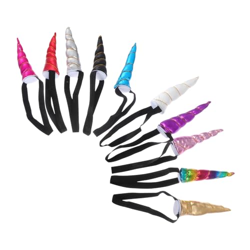 ifundom 10stücke Teiliges Halloween Junge Mädchen Hornform Stirnband Bunte Einhorn Kopfbedeckung Für Partys Fotorequisiten Und Verkleidungen Für Jungen Und Mädchen von ifundom