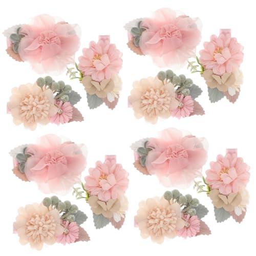 ifundom 12 Stk Florale Haarspange Blumenclips Für Das Haar Blumen-haarspangen Weihnachtsdekoration Geschenke Für Kleinkinder Prinzessin Zubehör Rose Blütenkopf Mädchen Fräulein Stoff von ifundom