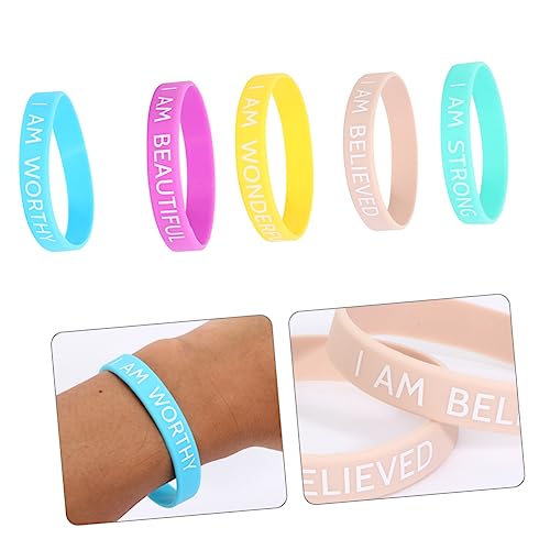 ifundom 12 Stück Silikonarmband farbige Armbänder Herren Männer motivierende Armbänder Tragbar LED Partei-Armbandverzierung Dekorationsarmband Dekorationsband am Handgelenk Kieselgel von ifundom