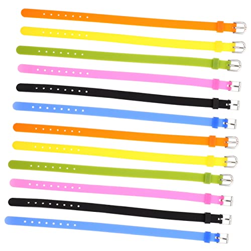 ifundom 12 Stück Unisex Silikonarmbänder Diy Uhrenarmbänder für Komfortables jeder Neon für Anlässe von ifundom