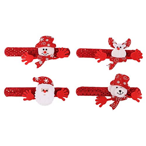 ifundom 12St weihnachtliche Schlagarmbänder party mitgebsel kinder kinderparty mitgebsel Schnapparmbänder für Weihnachten Weihnachtsmann-Armbänder armschlinge Schlagarmbänder für Kinder von ifundom