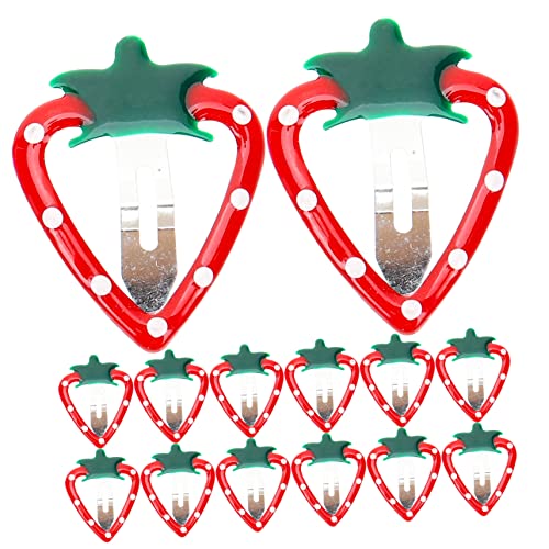 ifundom Erdbeer-haarspangen 15 Stück Kawaii-haar-accessoires Für Mädchen Obst-haarspangen Für Baby-mädchen von ifundom