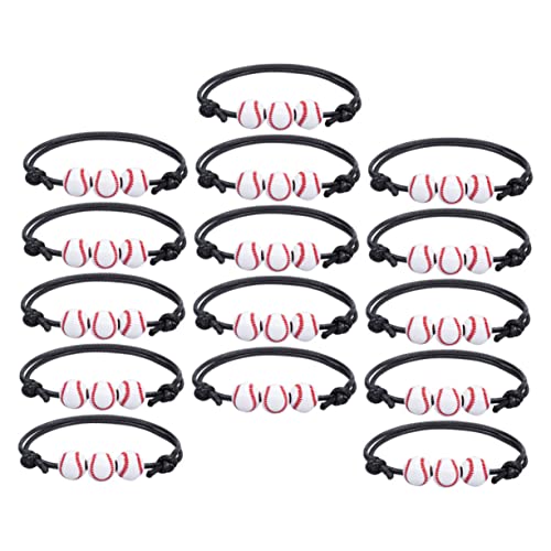 ifundom 15stücke Baseballkugelarmband Sportarmband Für Frauen Erinnerungsgeschenk Dekoratives Armband Mit Baseballarmbändern von ifundom