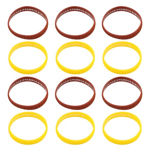 ifundom 16stücke Silikonarmbänder Elastisch Mit Sanskrit-muster Für Sport Und Veranstaltungen Rote Armbänder Flexibel Für Partygeschenke Geburtstagsarmband Passform von ifundom