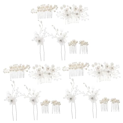 ifundom 18 Stk Braut Hochzeit Tiara Haarspangen Für Damen Brautseitenkämme Haarschmuck Für Haarkamm Hochzeit Silberne Haarspangen Stift Kupferdraht Brautjungfer Haarnadel von ifundom