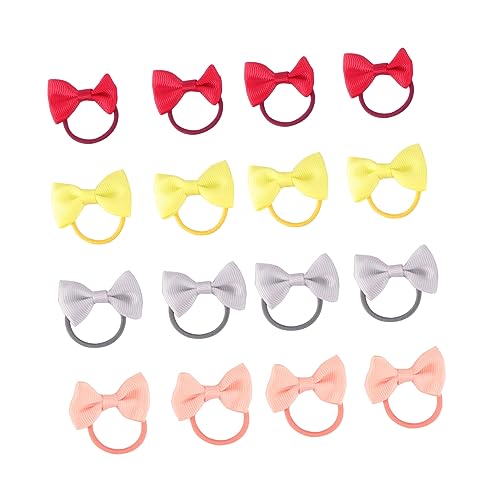 ifundom 18 Stück Elastische Haarschleifen für Babys Mädchen Kleinkinder Boutique Haarbänder Haarschleifen Pferdeschwanzhalter Ripsband Buntes Design von ifundom