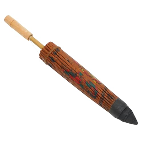 ifundom 1Stück Handgemalter Ölpapierschirm Im Klassischen Design Dekorativer Asiatischer Regenschirm Mit Drachen Und Motiven Für Bar Teestuben Kunsthandwerk Kleiner von ifundom