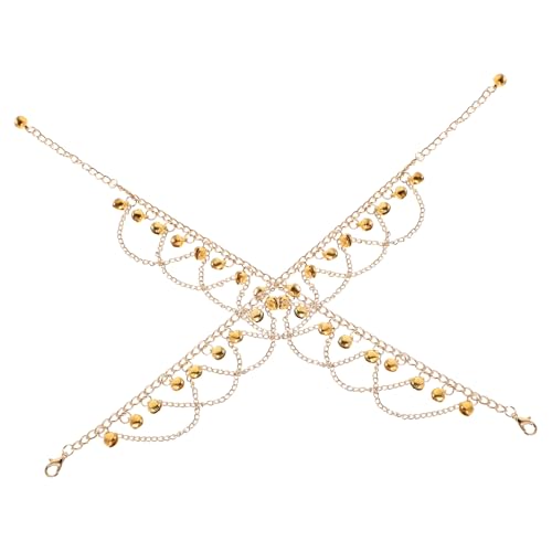 ifundom 1paar Bohemian Fußkettchen Mit Verstellbare Ankle Bracelet Für -events Und Sommermode Vintage Stil Goldfarbenes Design Für von ifundom
