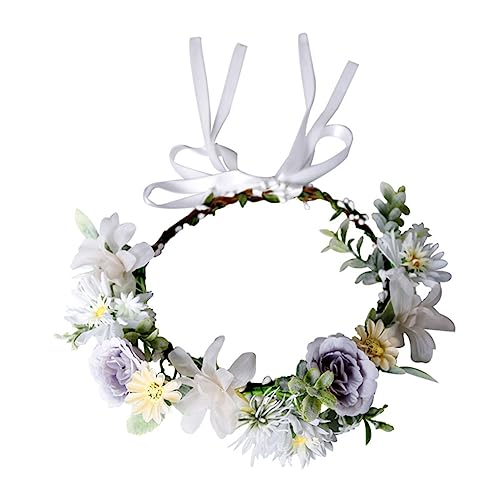 ifundom 1stk Brautkranz Haarreifen Halo-stirnband Hochzeit Haarkranz Haargirlande Haarschmuck Für Frauen Haarbänder Für Damenhaar Stoff Blumen Mädchen Heiligenschein von ifundom