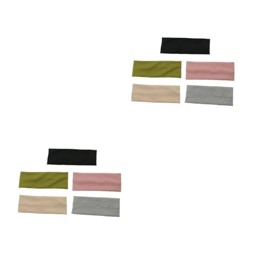 ifundom 2 Sätze Haarband Zum Waschen Des Gesichts Sportliches Elastisches Stirnband Yoga-stirnbänder Sportstirnband Trendy Sportliches Haarband Make -up Head Band Baumwollfaden 5 Stück * 2 von ifundom