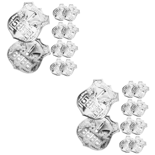 ifundom 2 Sätze Spielzeugabzeichen Cosplay Anstecknadel Cop Cosplay Abzeichen Party Gastgeschenke Pin 10 Stück * 2 von ifundom
