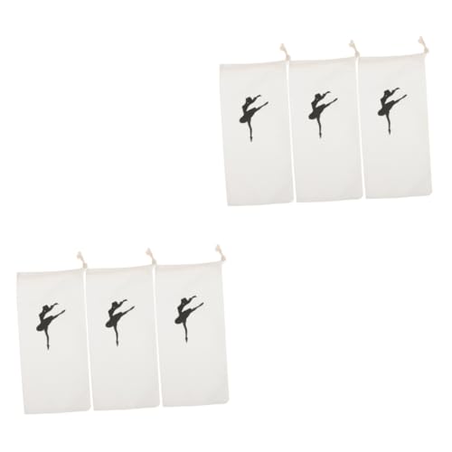 ifundom 2 Sätze Tanzschuhtasche Tanztasche Damen Mädchen Ballettschuhe Aufbewahrungstaschen Für Tanzschuhe Balletttasche Mit Kordelzug Tanzende Schuhtaschen Segeltuch 6 Stücke * 2 von ifundom
