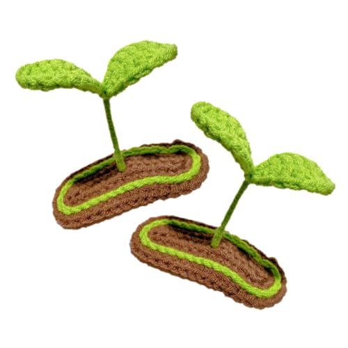 ifundom 2 Stück Haarspangen für Mädchen Niedliche Geflochtene Haarclips Grüne Haarschmuck Accessoires Rutschfestes Design für Haarlängen von ifundom