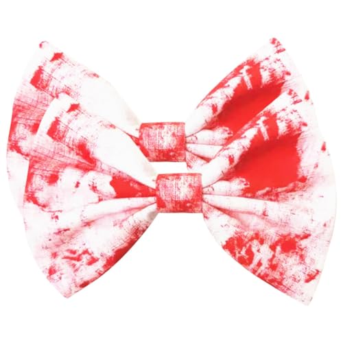 ifundom 2st Haarspangen Aus Blut Blutiger Bowknot-haarspangen Haarspangen Mit Schleife Bogenspangen Geisterhaarschleife Blutiges Stirnband Band-haarspangen Halloween Stoff Kind Metall von ifundom