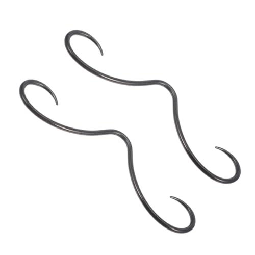 ifundom 2 Stück Septum Nasenringe aus Schwarzer Nasenpiercing Schmuck für Herren Komfortabel Hautfreundlich Modisch Einfach zu Tragen Stilvolles Accessoire für Halloween Weihnachten von ifundom